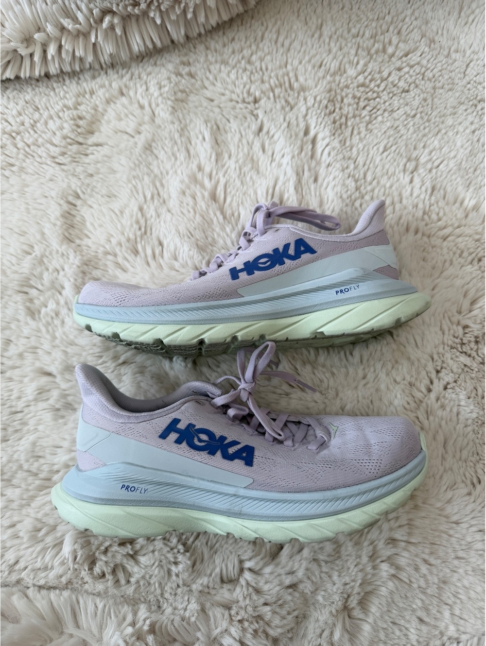 HOKA Mach 4 Women's Running Shoes Size 7 Orchid Hush / Iris Bloom